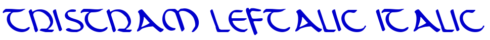 Tristram Leftalic Italic लिपि